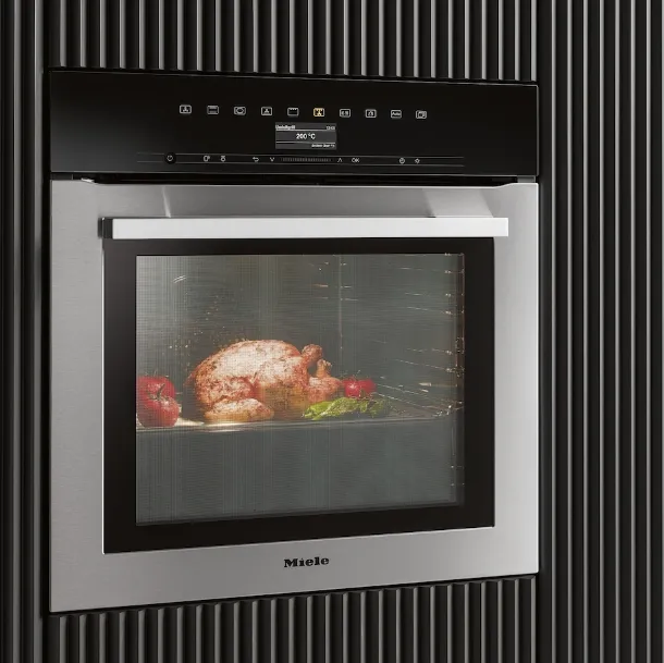 Miele H 7364 BP oven in stainless steel with thermometric probe and LED lighting