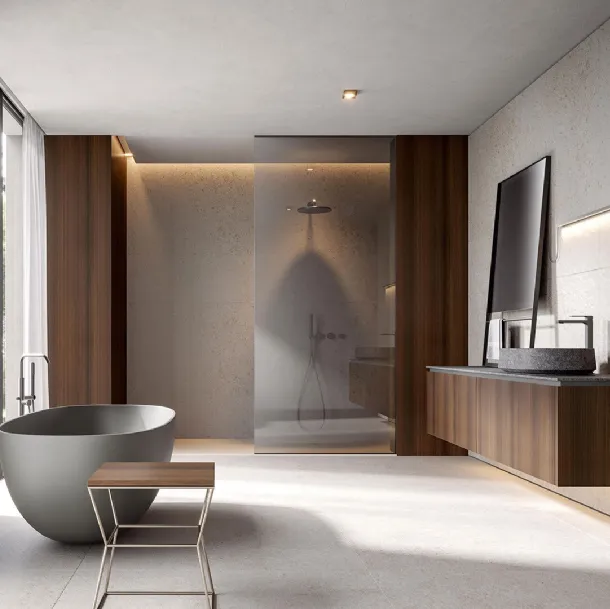 Calipso 2342 Wall-Mounted Bathroom Cabinet in Eucalyptus by Edoné
