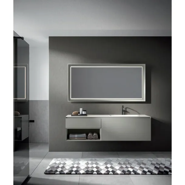 Edoné London Chrono 2305 Matte Lacquered Wall-Hung Bathroom Cabinet