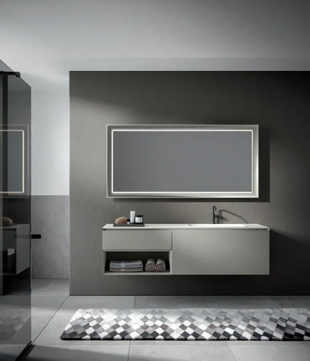 Edoné London Chrono 2305 Matte Lacquered Wall-Hung Bathroom Cabinet