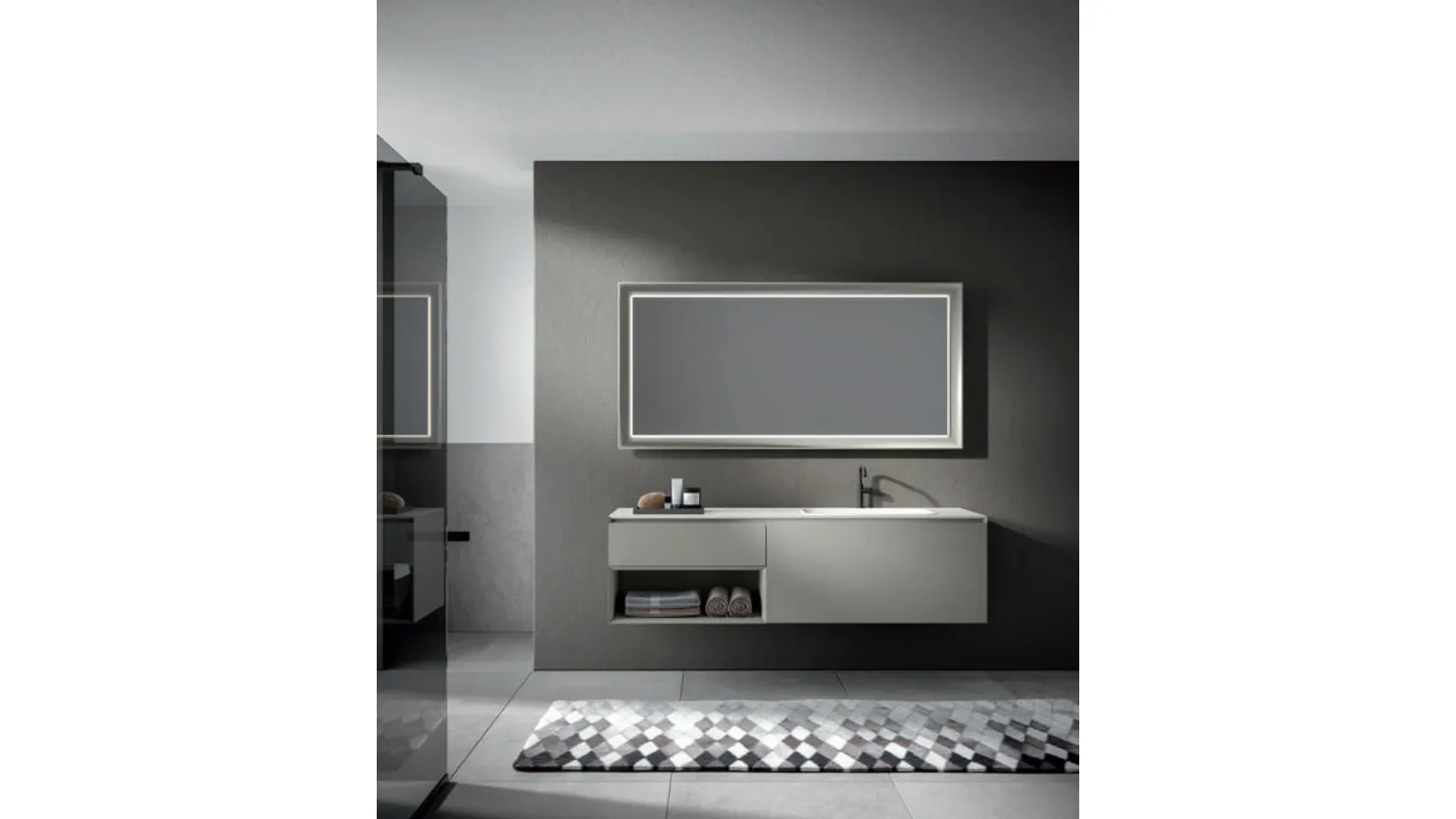 Edoné London Chrono 2305 Matte Lacquered Wall-Hung Bathroom Cabinet