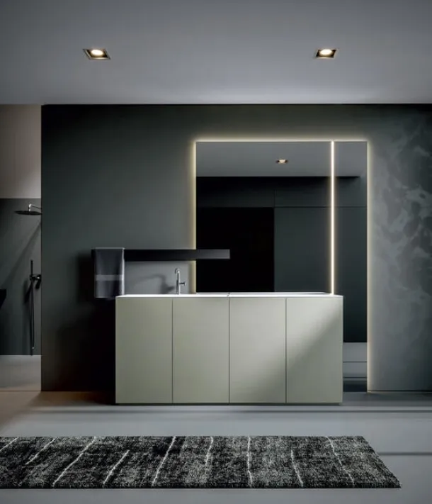 Freestanding Bathroom Cabinet in Matte Clay Lacquer Chrono 44 4002 by Edoné