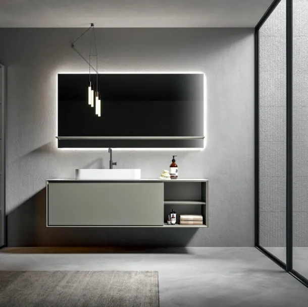 Edoné Talpa Crio 2306 matte lacquered wall-mounted bathroom cabinet