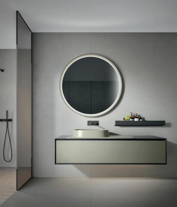 Edoné Argilla Crio 2307 Matte Lacquered Wall-Mounted Bathroom Cabinet