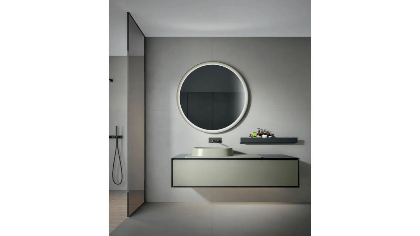 Edoné Argilla Crio 2307 Matte Lacquered Wall-Mounted Bathroom Cabinet