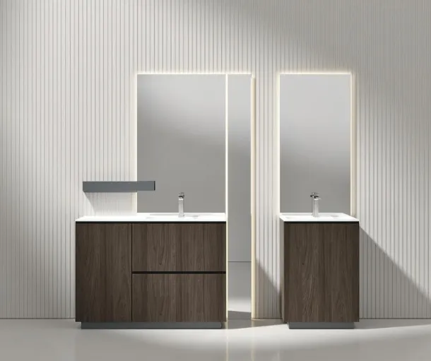 Floor-standing Bathroom Cabinet Giunone 9013 in Vulcano laminate by Edoné