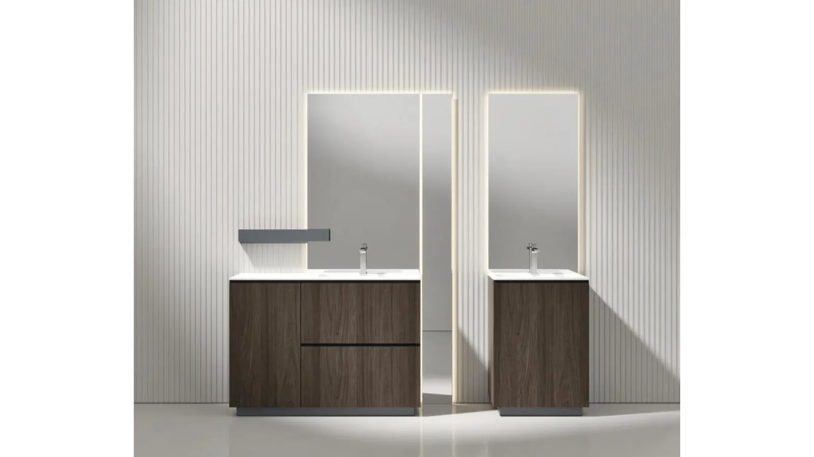 Floor-standing Bathroom Cabinet Giunone 9013 in Vulcano laminate by Edoné
