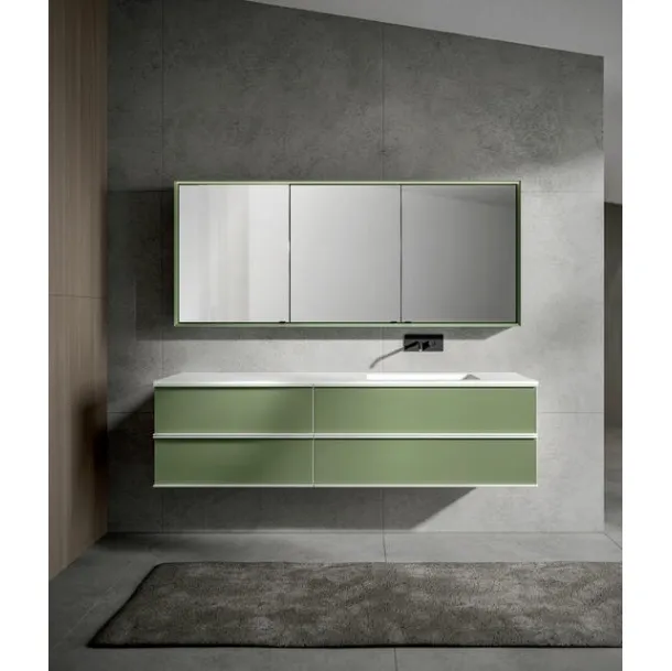 Matte lacquered wall-mounted bathroom cabinet Cactus Rea 010 by Edoné