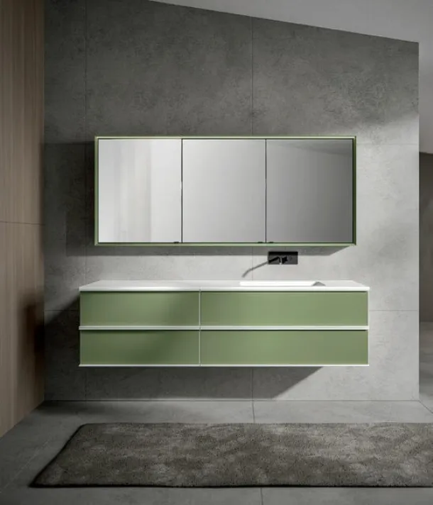 Matte lacquered wall-mounted bathroom cabinet Cactus Rea 010 by Edoné