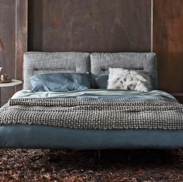 Upholstered fabric bed Adda by Flexform