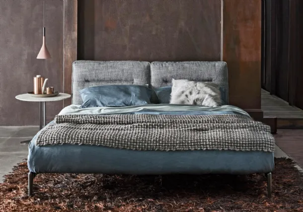 Upholstered fabric bed Adda by Flexform