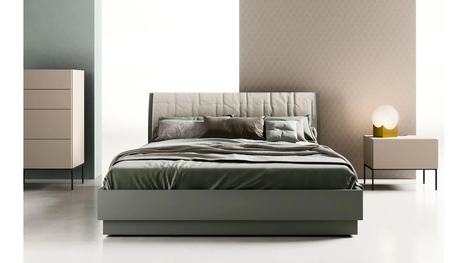Bent Bed with Zalf Headboard