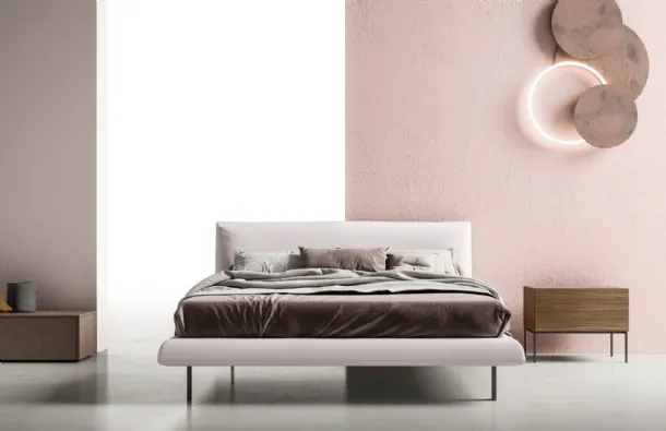 Upholstered fabric bed Blunt by Zalf