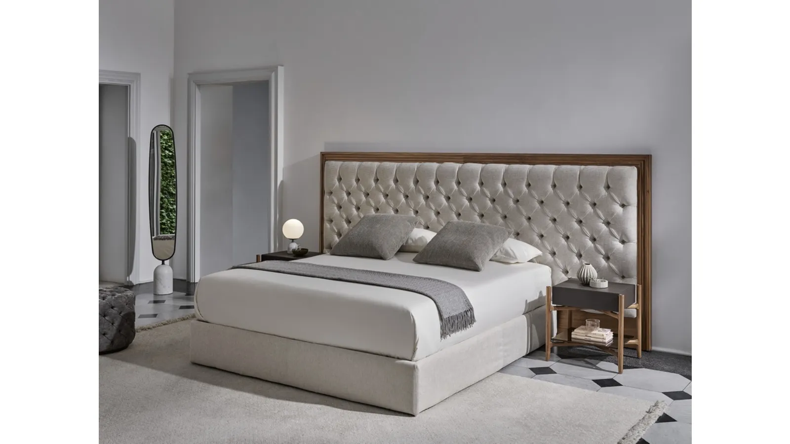 Enya upholstered bed by Porada