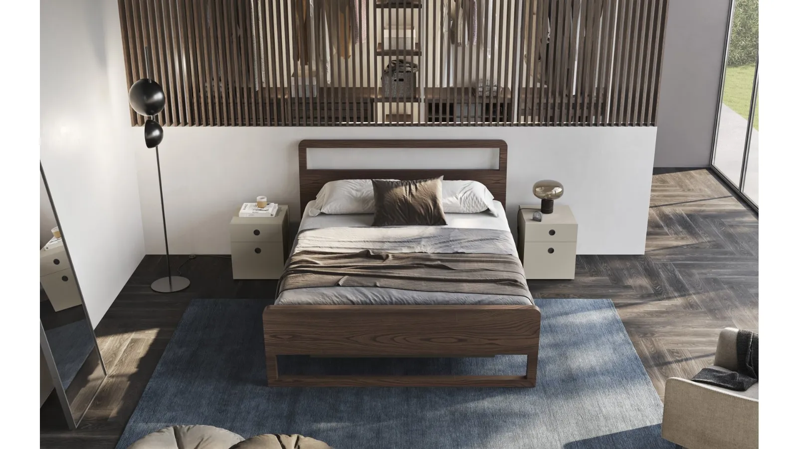 Bed with storage box Feel by Fimar