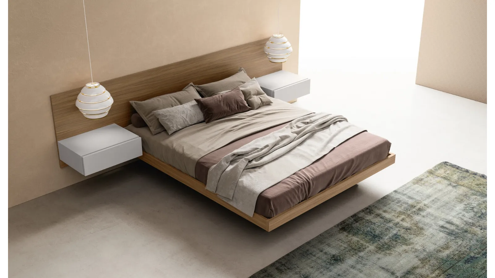 Float bed with storage box by Zalf