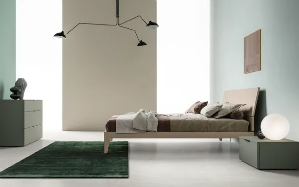 Bed with Fold headboard by Zalf