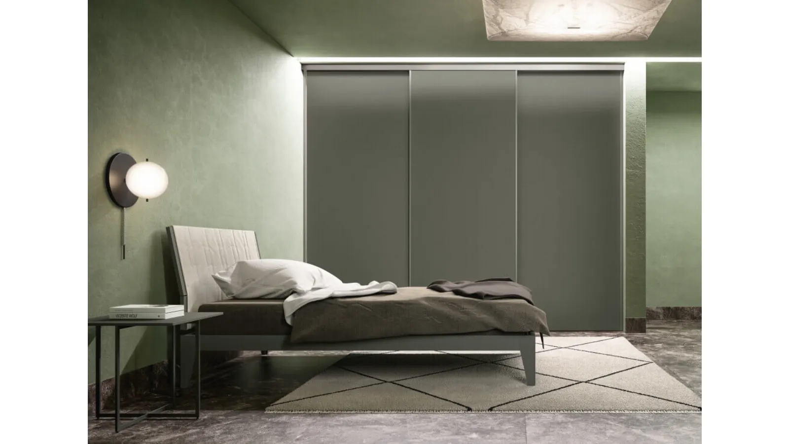 Bed with Fold headboard by Zalf