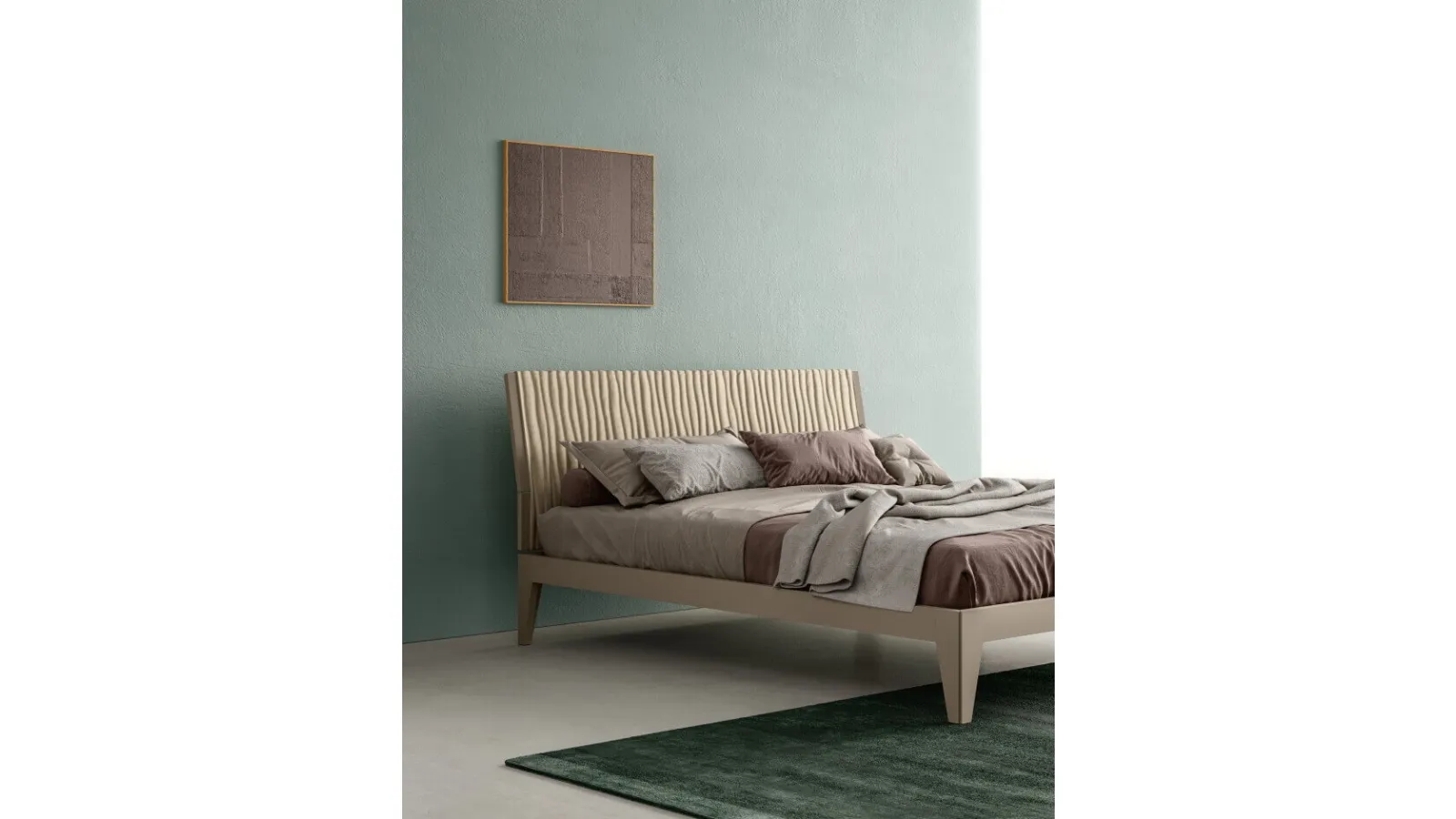 Bed with Fold headboard by Zalf