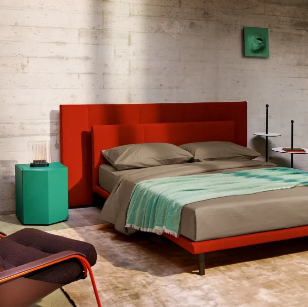 Bed with headboard Grangala by Zanotta