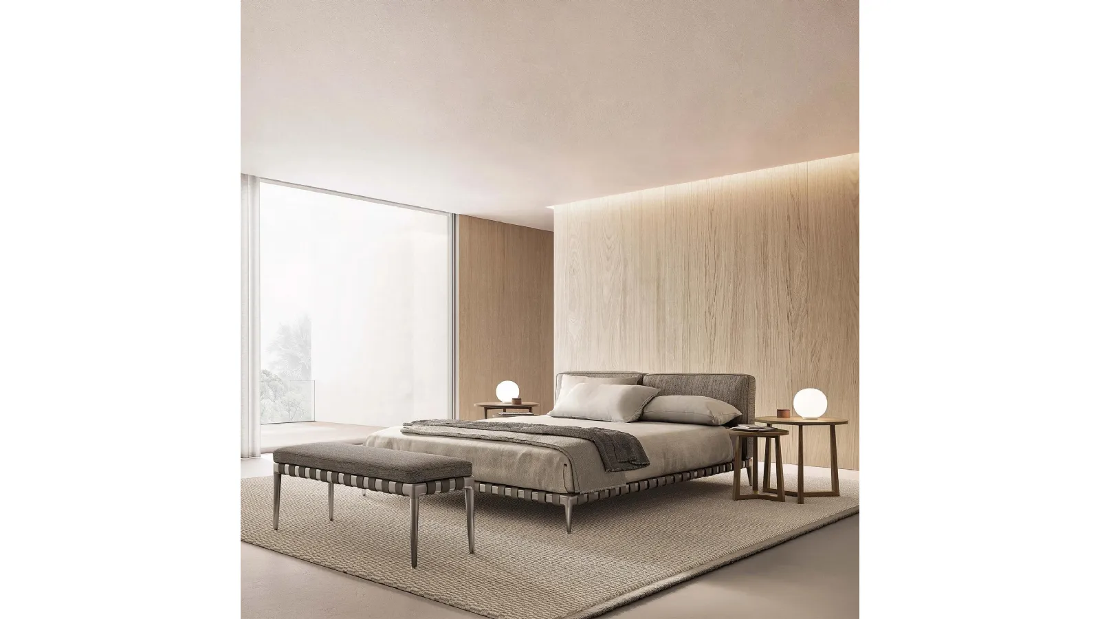 Bed in Gregory fabric by Flexform