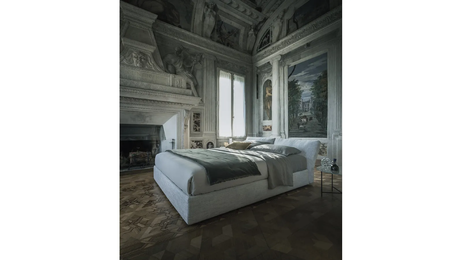 Double bed in Hab fabric by Desirèe