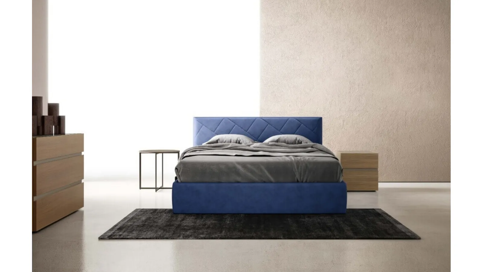 Icon Small Bed with quilted headboard by Zalf