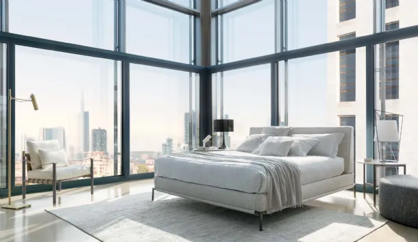 Icon fabric bed by Flou