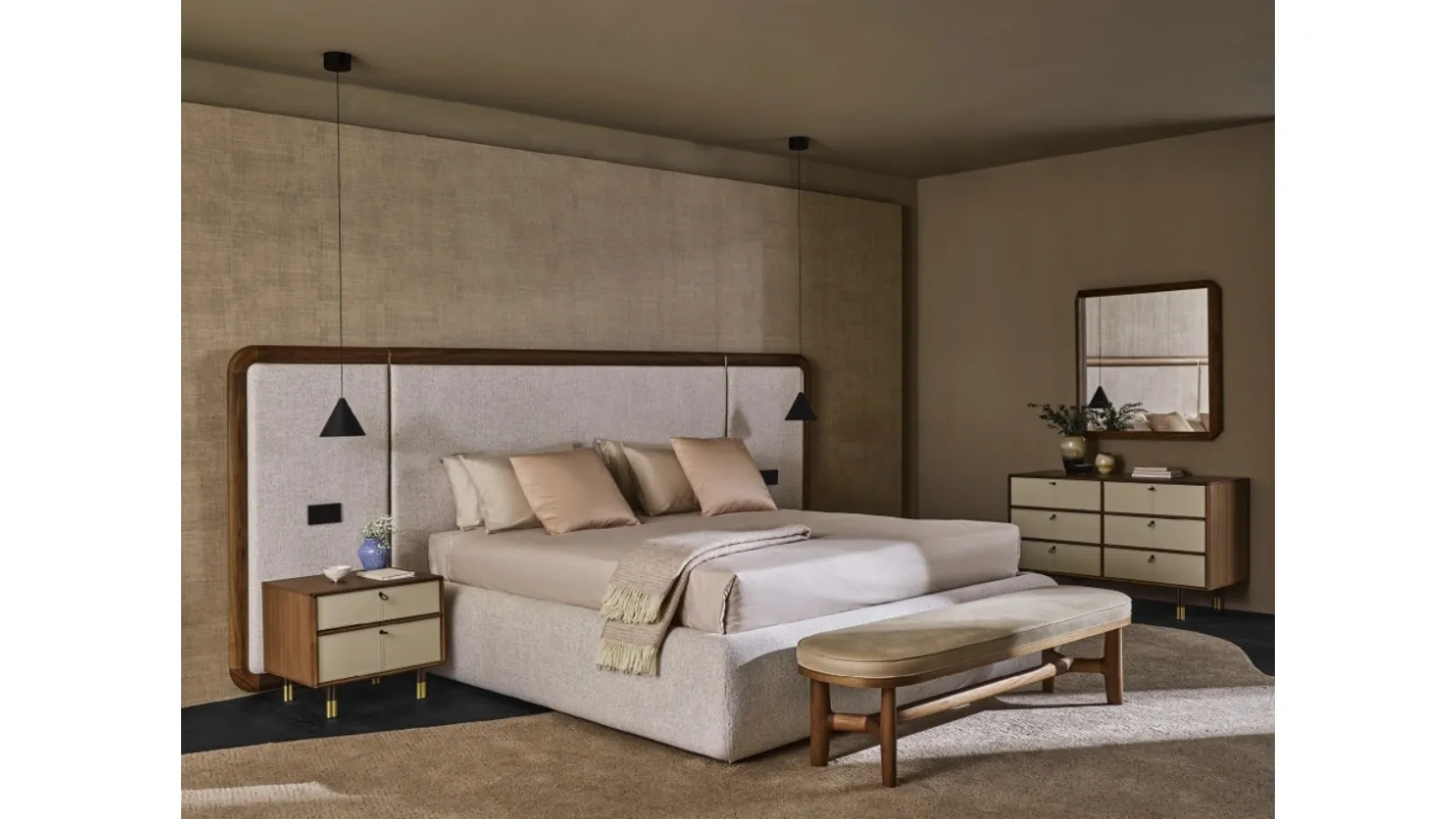 Killian double bed by Porada