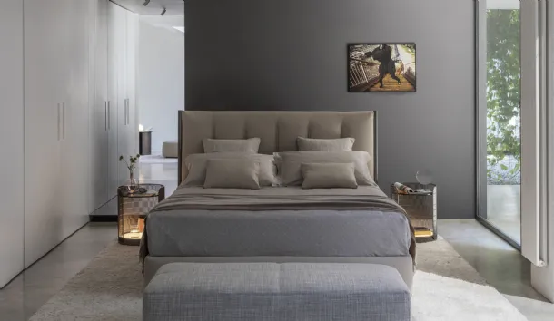 Koi fabric bed by Flou