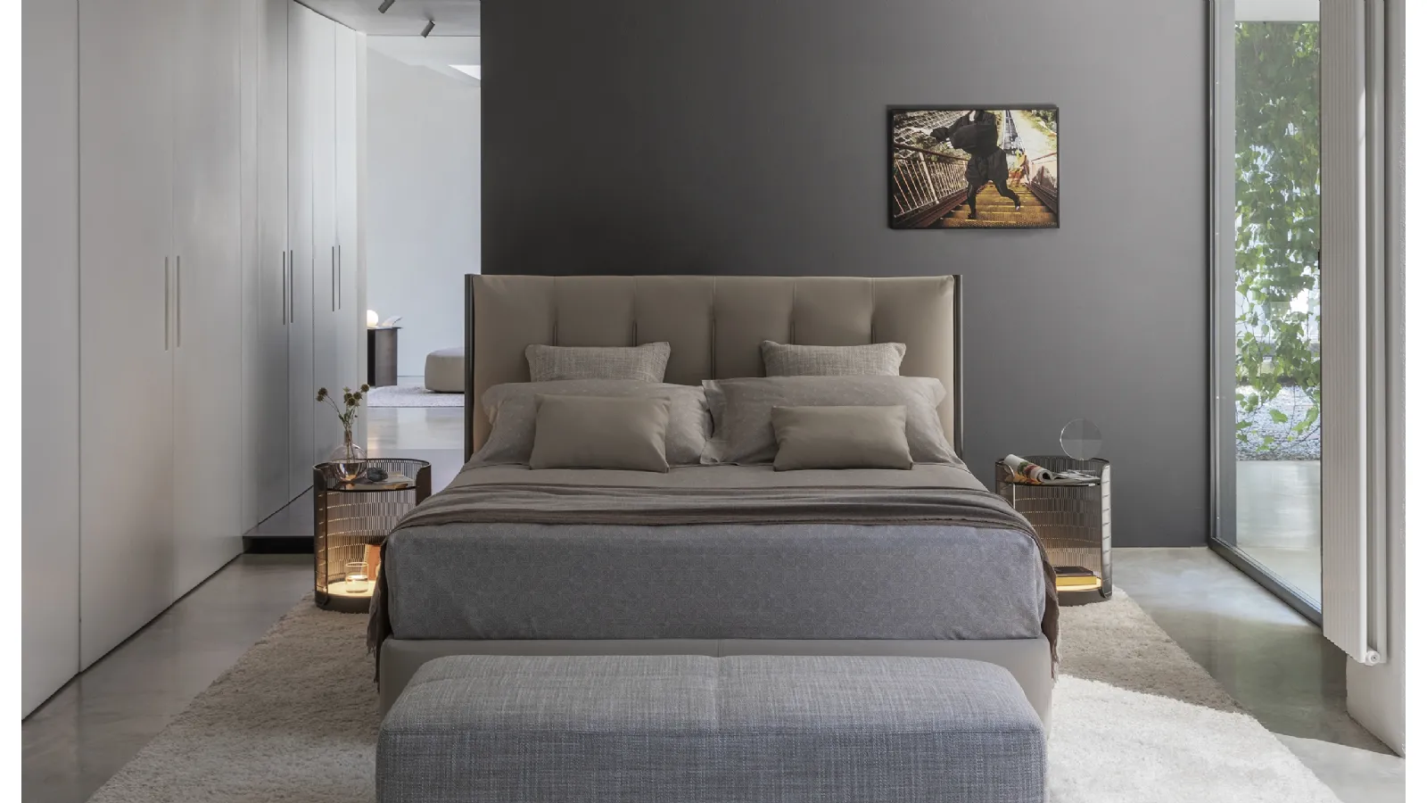 Koi fabric bed by Flou