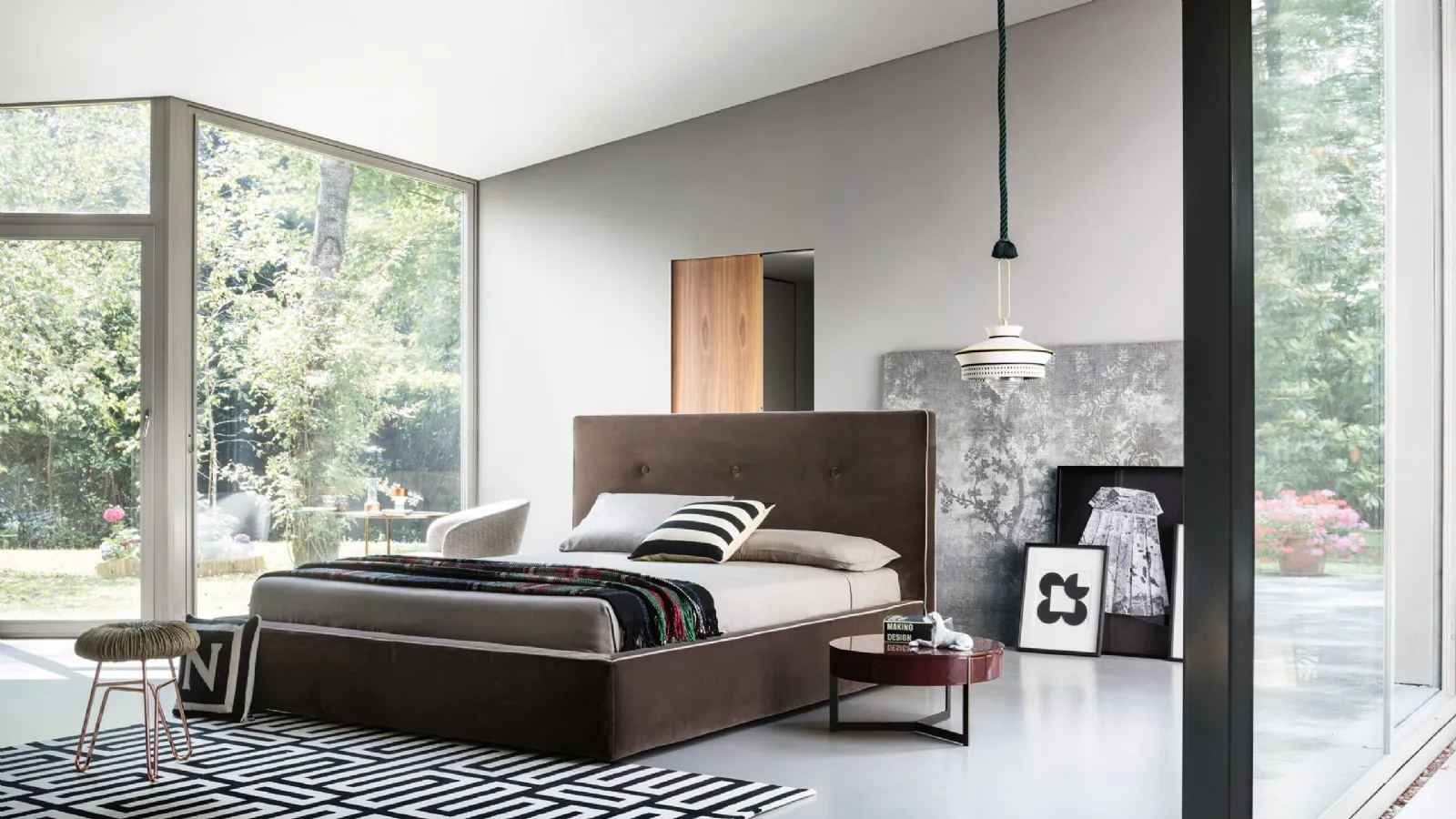 Double bed with storage box Madama by Lema