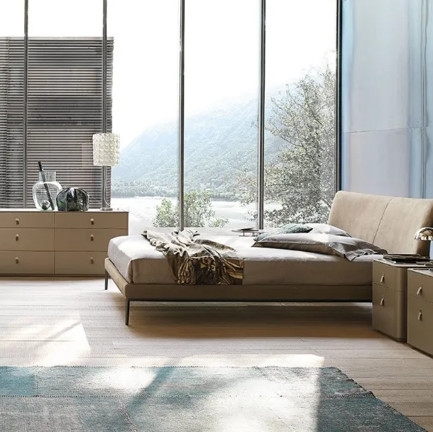 Bed with Maya headboard by Alivar