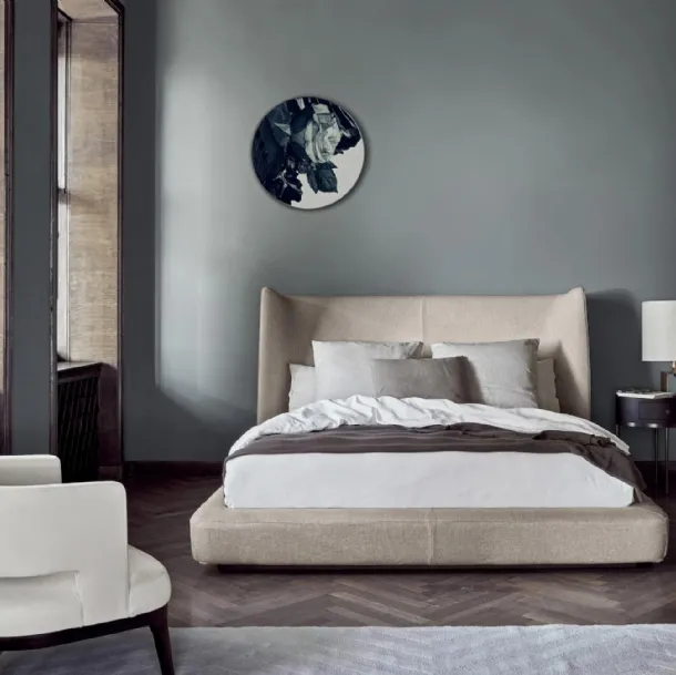 Midnight Bed with Flexform upholstered fabric