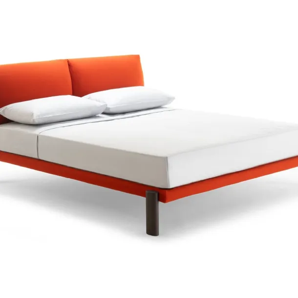 Nagori upholstered fabric bed by Zanotta