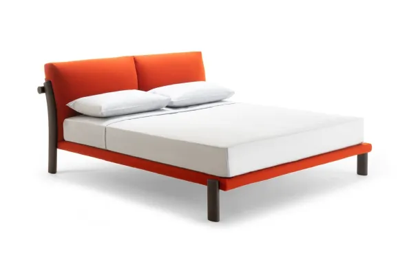 Nagori upholstered fabric bed by Zanotta