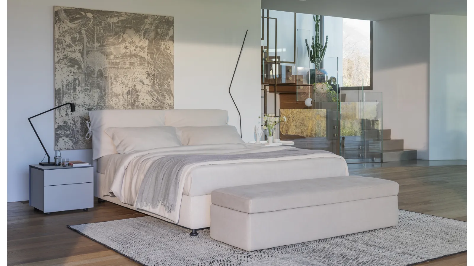 Nathalie double bed by Flou