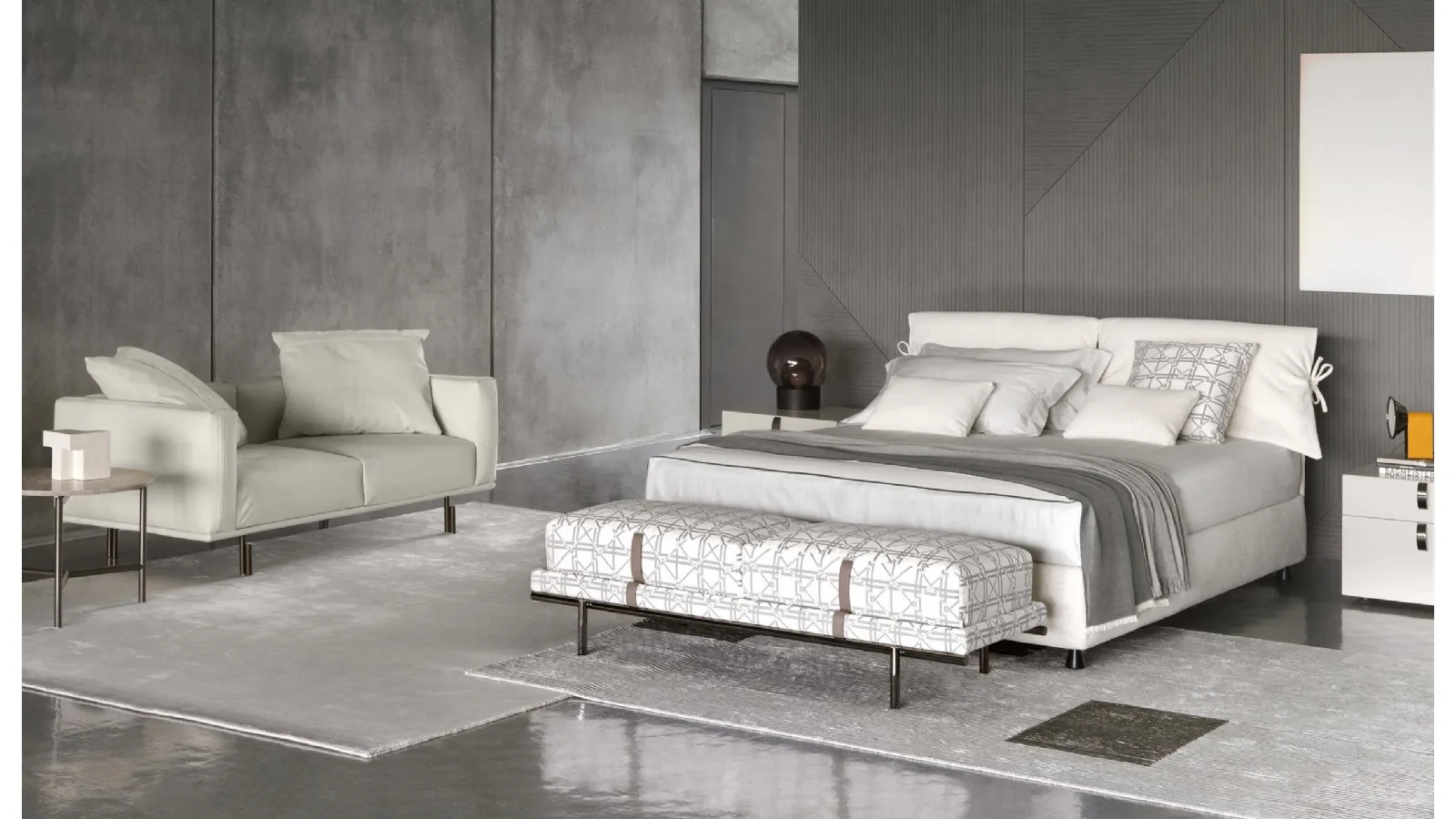 Nathalie double bed by Flou