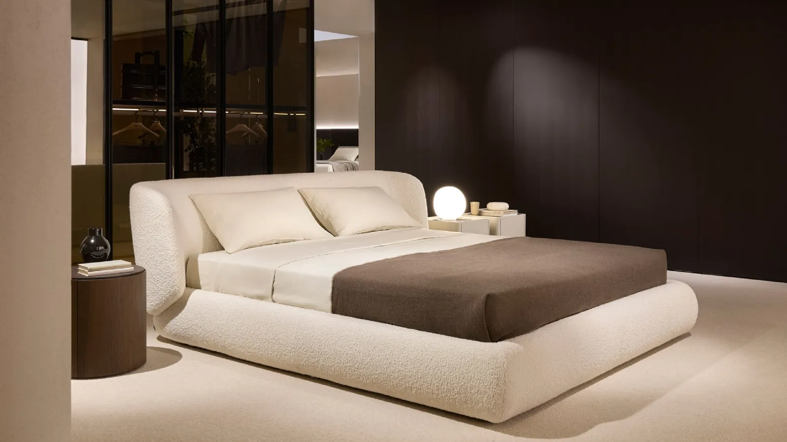 Nobu upholstered bed by Lema