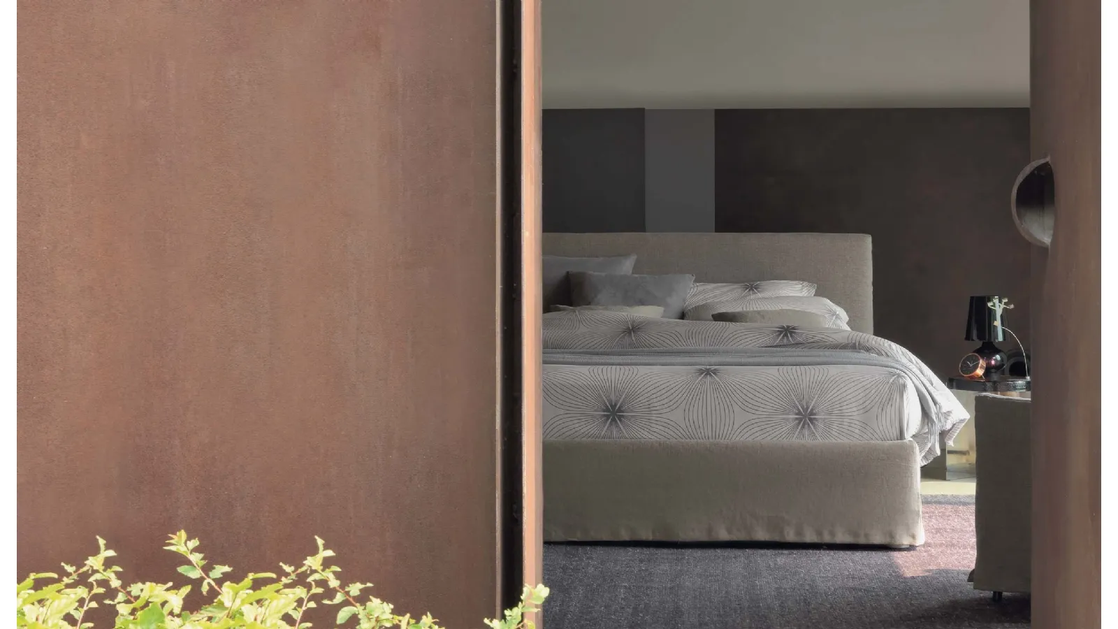 Shabby Chic Night Bed in Fabric by Flou