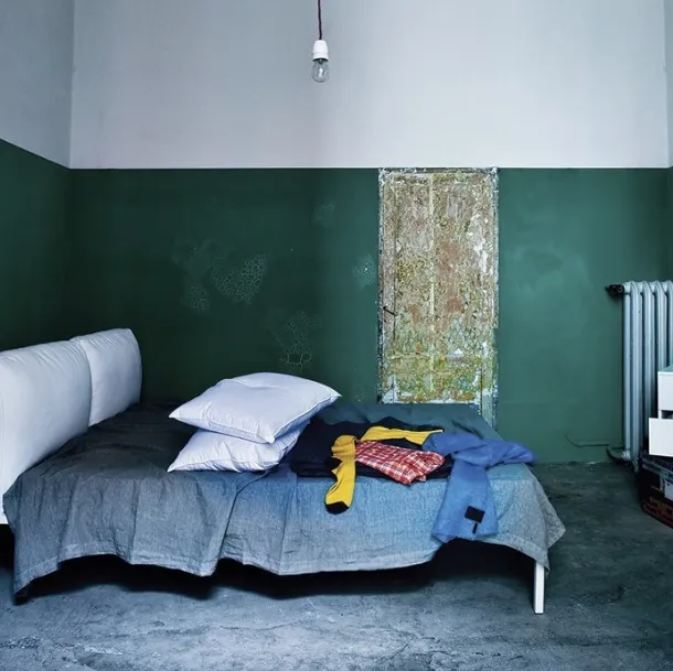 Nyx upholstered fabric bed by Zanotta