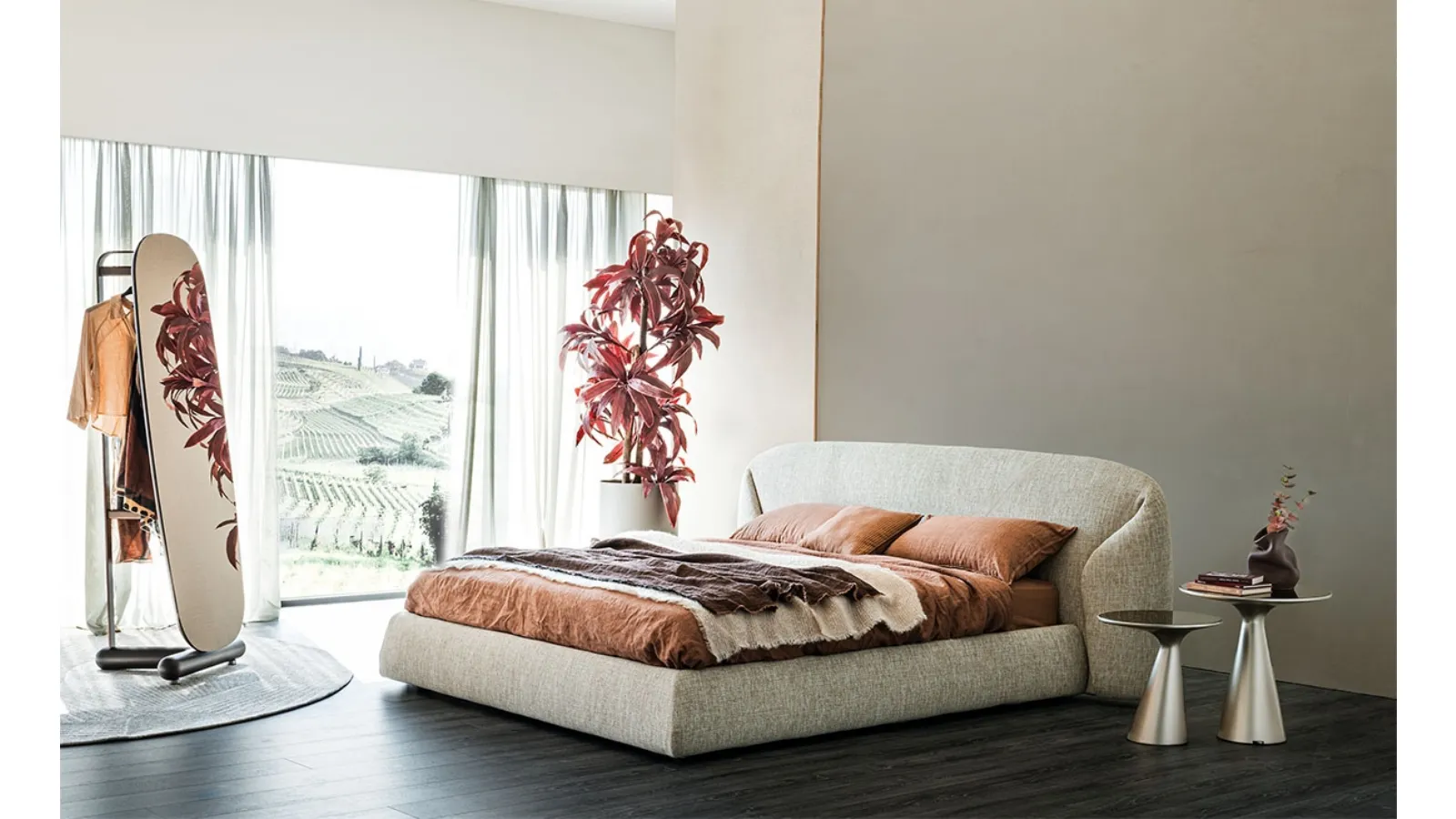 Bed with storage unit Richard by Cattelan Italia