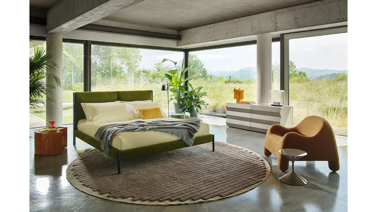 Fabric Bed Zanotta Memories