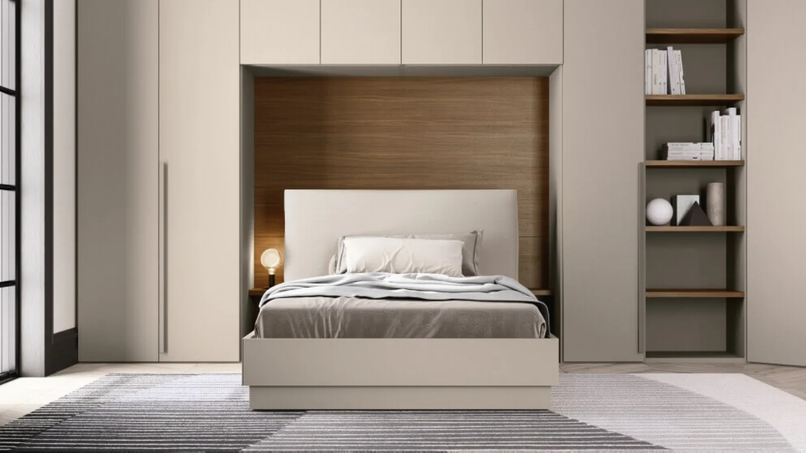 Bed with Soft headboard by Zalf
