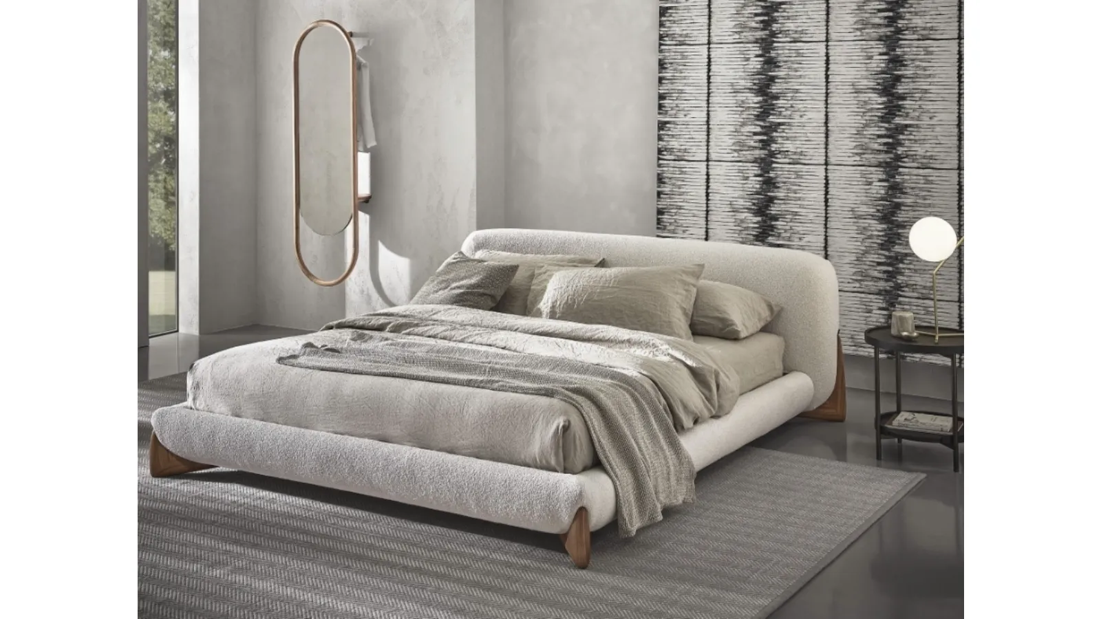 Softbay upholstered bed by Porada