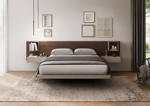 Suspended bed with storage Sorvolo by Fimar