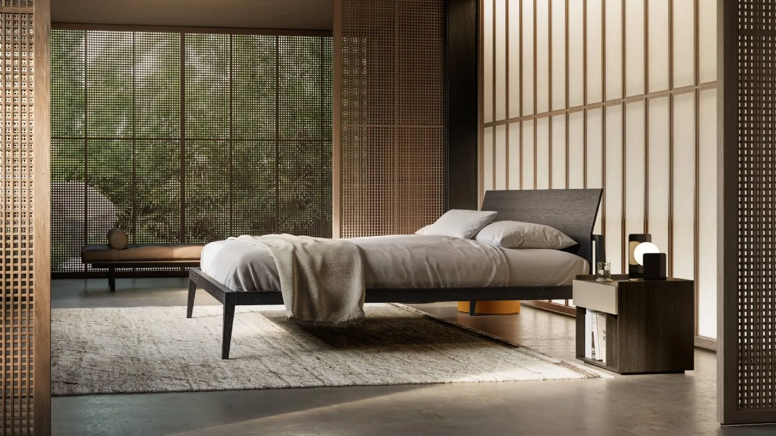 Theo double bed by Lema