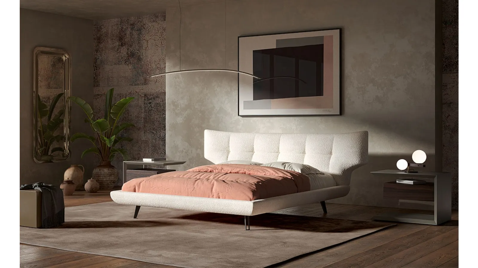 Thomas upholstered fabric bed by Cattelan Italia