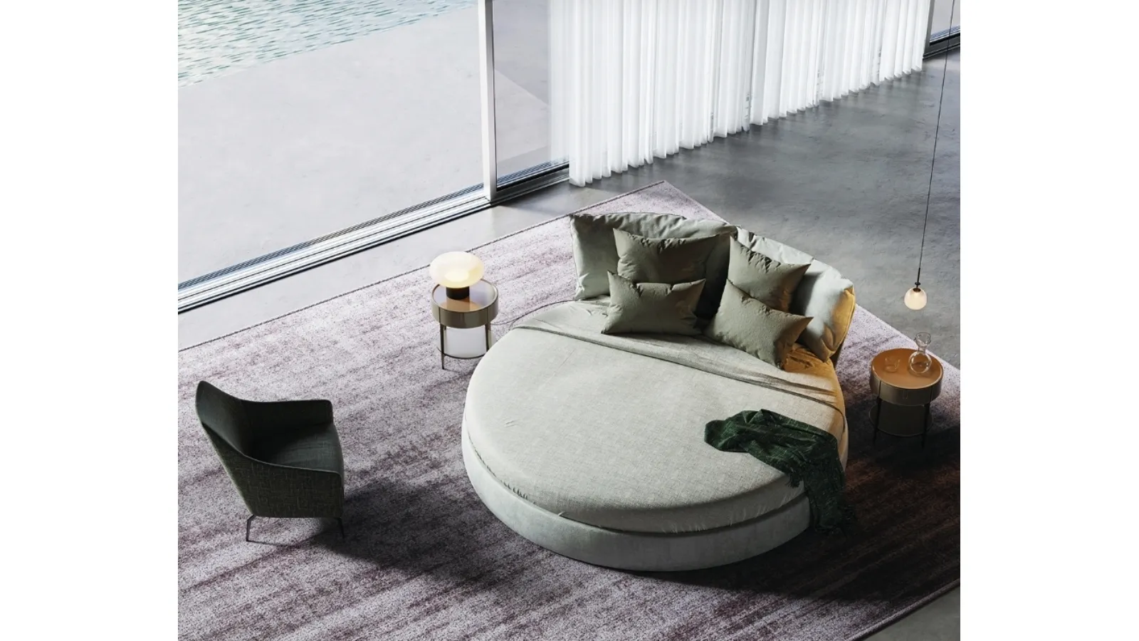 Timeo Round Bed by Alivar