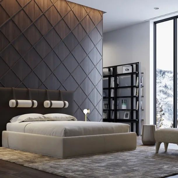 Tube fabric bed by Vibieffe